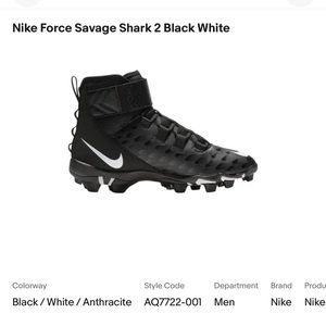 Nike Force Savage Shark Bite Cleats - NWOB